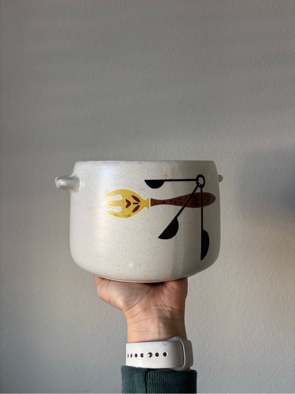 Vintage White Ceramic Pot